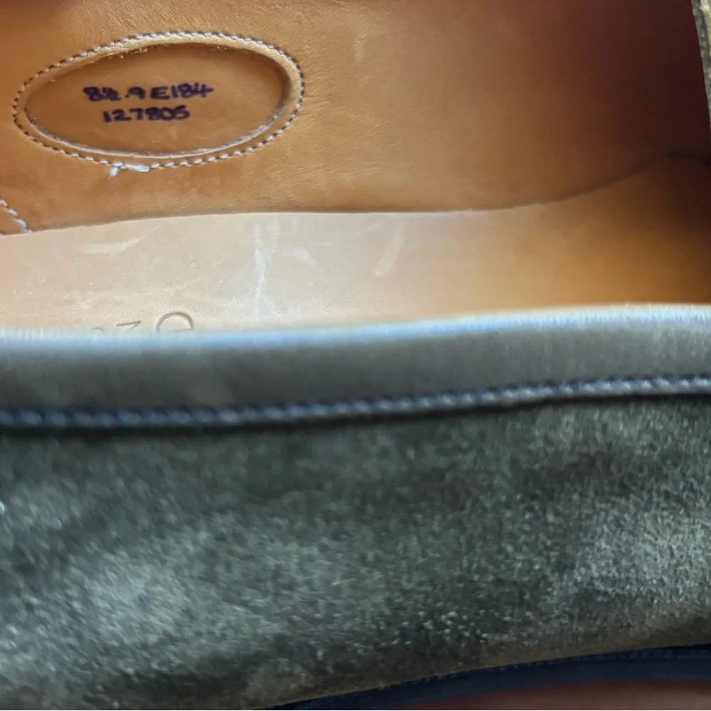 Edward Green Duke Green Suede Loafers 8 1/2 - Picture 7 of 11